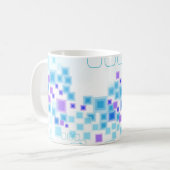 Farbige Abstrakte Quadrate und Boxen Kaffeetasse (Vorderseite Links)