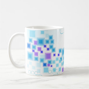Farbige Abstrakte Quadrate und Boxen Kaffeetasse