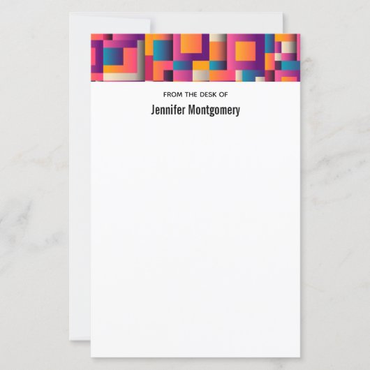 Farbige Abstrakte Quadrate und Formen (Vorderseite)