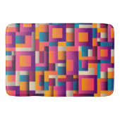 Farbige Abstrakte Quadrate und Formen Badematte (Vorderseite)