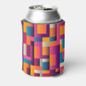 Farbige Abstrakte Quadrate und Formen Dosenkühler (Kanne Rückseite)