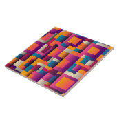 Farbige Abstrakte Quadrate und Formen Fliese (Seite)