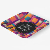 Farbige Abstrakte Quadrate und Formen Pappteller (Gewinkelt)