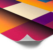 Farbige Abstrakte Quadrate und Formen Poster (Ecke)