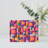 Farbige Abstrakte Quadrate und Formen Postkarte (Stehend Vorderseite)