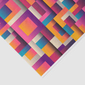 Farbige Abstrakte Quadrate und Formen Seidenpapier (Ausschnitt)
