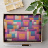 Farbige Abstrakte Quadrate und Formen Seidenpapier (Geschenk)