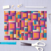 Farbige Abstrakte Quadrate und Formen Seidenpapier (Handwerk)