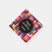 Farbige Abstrakte Quadrate und Formen Serviette (Ecke)