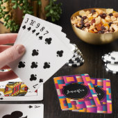 Farbige Abstrakte Quadrate und Formen Spielkarten (In Situ)