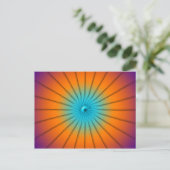 Farbige, abstrakte radiale Unschärfe Postkarte (Stehend Vorderseite)