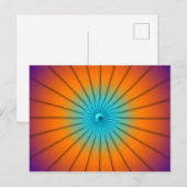 Farbige, abstrakte radiale Unschärfe Postkarte (Vorne/Hinten)