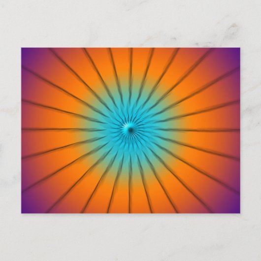 Farbige, abstrakte radiale Unschärfe Postkarte (Vorderseite)