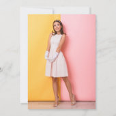 Farbige Abstrakte Rainbow-Foto-Graduierungspartei Einladung (Rückseite)