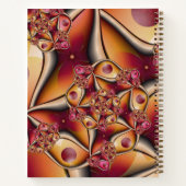 Farbige Abstrakte Red Orange Fantasy Fraktal Name Notizblock (Rückseite)