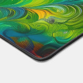 Farbige Abstrakte Regenbogen-Wirbel Schreibtischunterlage (Ecke)