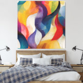Farbige abstrakte Regenbogenwirbel Leinwanddruck (Insitu (Schlafzimmer))