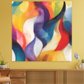 Farbige abstrakte Regenbogenwirbel Leinwanddruck (Insitu (Wohnzimmer))