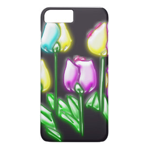 Farbige Abstrakte Retro-Blume Schwarzer Hintergrun Case-Mate iPhone Hülle