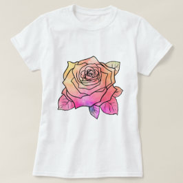 Farbige Abstrakte Rose T-Shirt