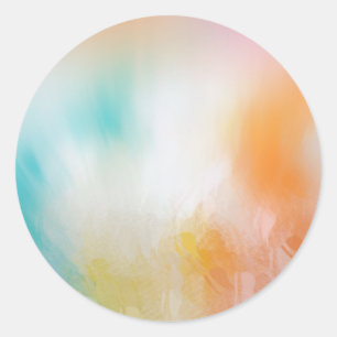 Farbige Abstrakte rote gelbe orange blaue Vorlage Runder Aufkleber