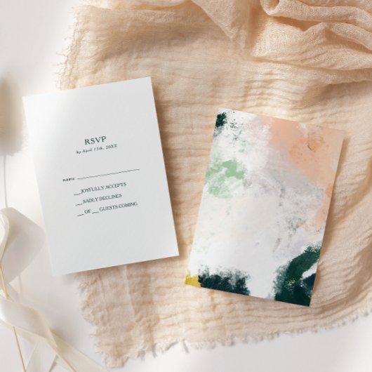 Farbige Abstrakte RSVP-Karte RSVP Karte