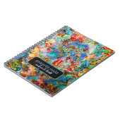 Farbige Abstrakte rustikale Blumenmuster Notizblock (Linke Seite)