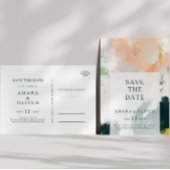 Farbige Abstrakte Save the Date Postkarte