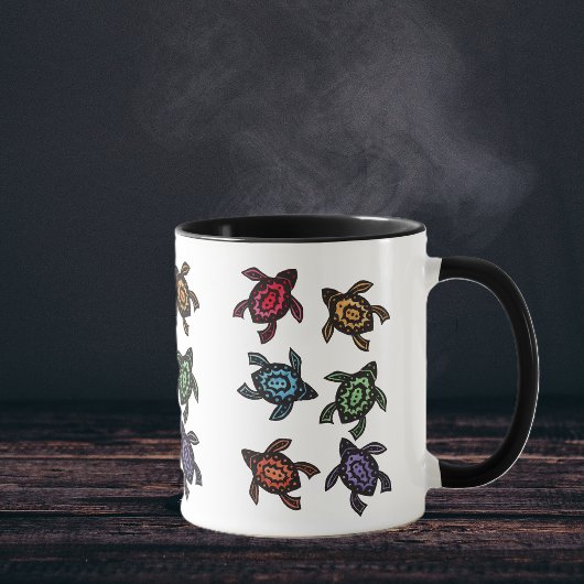 Farbige Abstrakte Schildkröten Kaffee Tasse