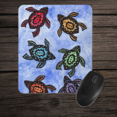 Farbige Abstrakte Schildkröten Mousepad