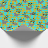Farbige abstrakte Schmetterlinge Geschenkpapier (Ecke)