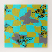 Farbige abstrakte Schmetterlinge Puzzle (Horizontal)