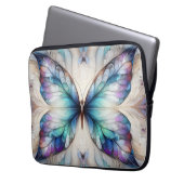 Farbige abstrakte Schmetterlingskonstruktion Laptopschutzhülle (Vorderseite Links)