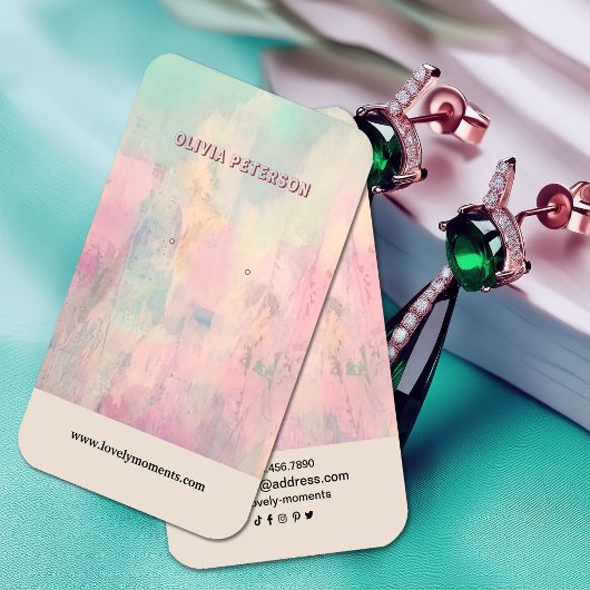Farbige Abstrakte Schmuckkarte Visitenkarte