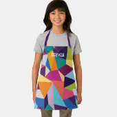 Farbige Abstrakte Schürze mit Namen (Insitu)