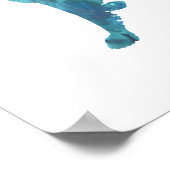 Farbige abstrakte Setter-Silhouette Poster (Ecke)