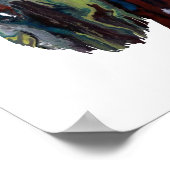 Farbige abstrakte Silhouette Poster (Ecke)