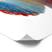 Farbige abstrakte Silhouette Poster (Ecke)