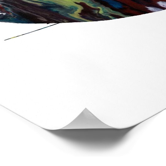 Farbige abstrakte Silhouette Poster (Ecke)