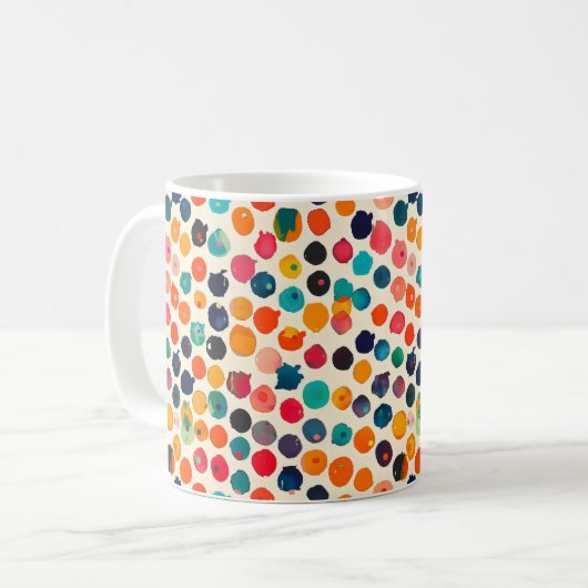 Farbige Abstrakte Spritzer Kaffeetasse (Vorderseite Links)