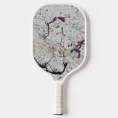 Farbige Abstrakte Spritzer-Malerei Pickleball Schläger (Rückseite)