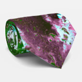 Farbige Abstrakte Spritzer Paint Green und Lila Krawatte (Gerollt)