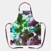 Farbige Abstrakte Spritzer Paint Green und Lila Schürze (Vorderseite)