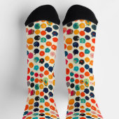 Farbige Abstrakte Spritzer Socken (Oben)
