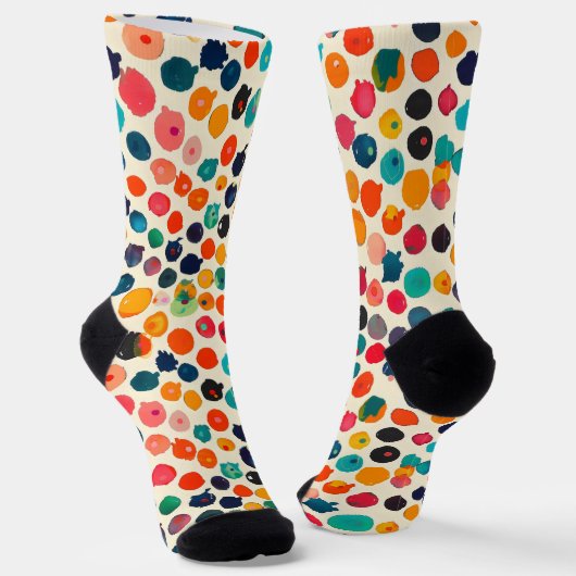Farbige Abstrakte Spritzer Socken (Gewinkelt)