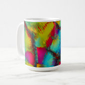 Farbige abstrakte Stichmuster Kaffeetasse (Vorderseite Links)