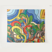 Farbige Abstrakte Strandvektor-Illustration Wandteppich (Vorderseite (Horizontal))