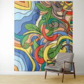 Farbige Abstrakte Strandvektor-Illustration Wandteppich (Beispiel)