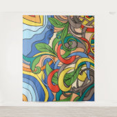 Farbige Abstrakte Strandvektor-Illustration Wandteppich (Vorderseite)