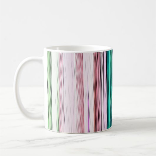Farbige Abstrakte Streifen #123 Kaffeetasse (Links)